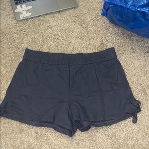 LOFT Navy Running shorts with tie detail